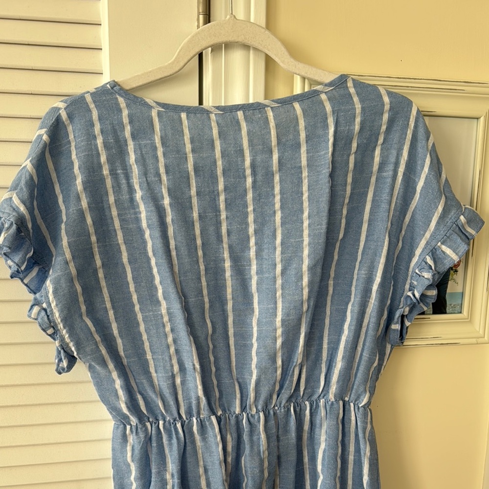 Blue and White Striped Dress - Picture 3 of 3